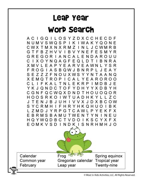 Fun Printable Leap Year Color Sheet