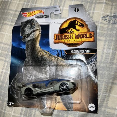HOT WHEELS CHARACTER Cars Jurassic World Dominion Velociraptor Blue 6 58 PicClick UK