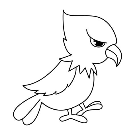 Premium Vector Cute Eagle Cartoon Coloring Page Illustration Vector