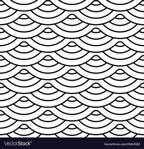 Abstract Geometric Pattern With Wavy Lines Vector Image