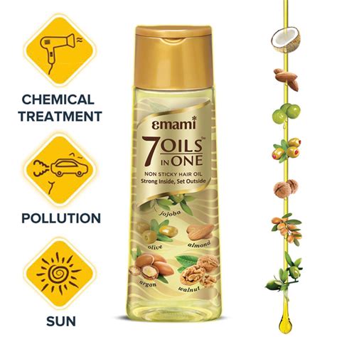 Buy Emami 7 Oils In One Non Sticky Hair Oil 100 Ml Online At Discounted