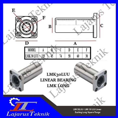 Jual LMK30LUU LMK 30 LUU Linear Bushing Long Square Flange Di Lapak