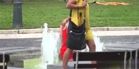 Busty Girl Walking Naked In Fountain Tnaflix