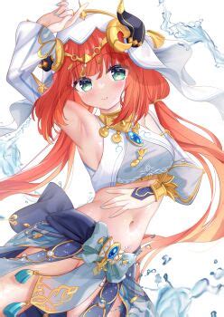 Hiyada Yuu Original Highres 1girl Arm Ribbon Arm Up Armpits Bare Shoulders Bell Bikini