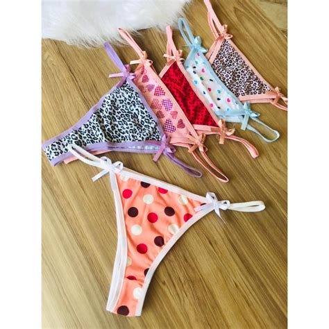Kit Calcinha Fio Dental Sexy Tanga Sapequinha Lingerie String Shopee Brasil