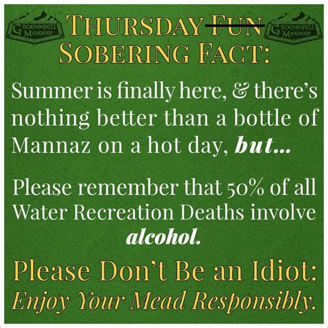 Thursday Fun Fact 6 12 Waterway Safety Groennfell And Havoc Mead Store