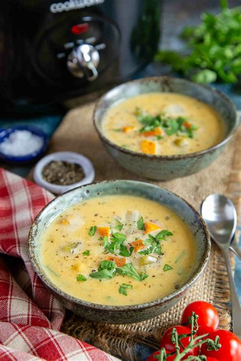 Slow Cooker Cream Of Vegetable Soup Helens Fuss Free Flavours