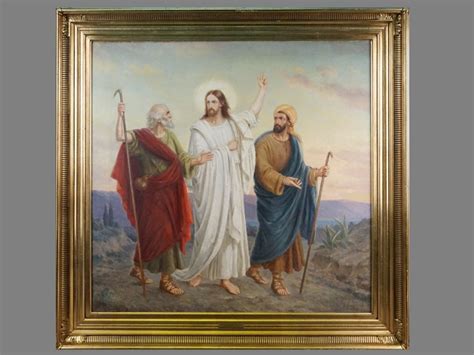 Картина в раме. Niels Anker Lund (1840-1922), «Христос с учениками на ...