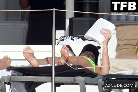 Dua Lipa Sexy Seen Showing Off Her Bikini Body And Tits During Her