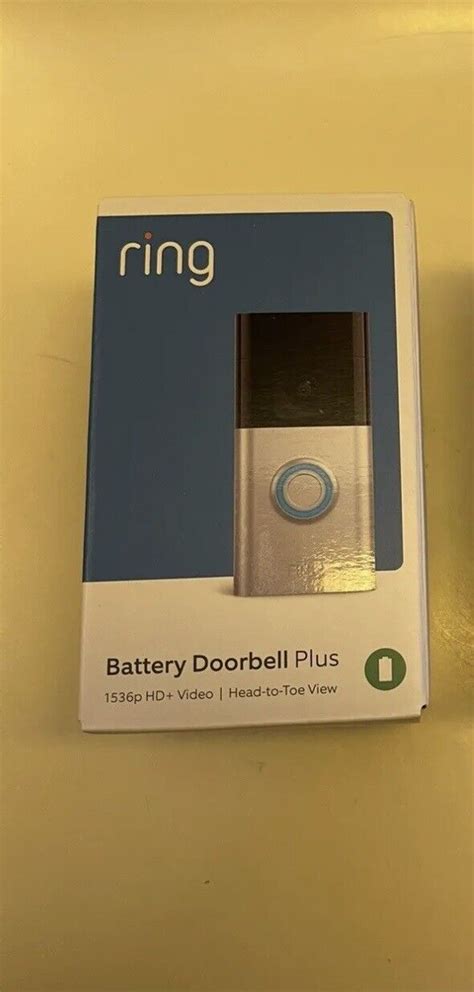 Ring Battery Doorbell Plus 1536p Wifi Video Doorbell B09wzbpx7k Satin Nickel For Sale Online