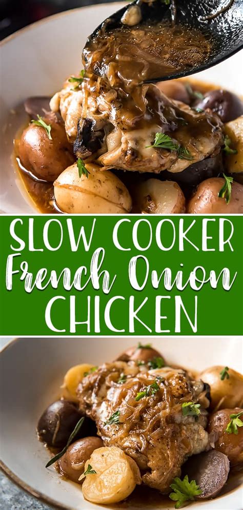 Slow Cooker French Onion Chicken The Crumby Kitchen