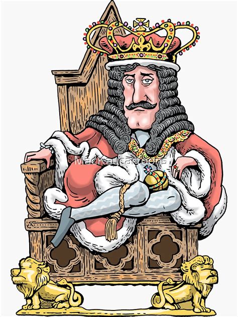King Charles Ii Sticker For Sale By Mackaycartoons Redbubble