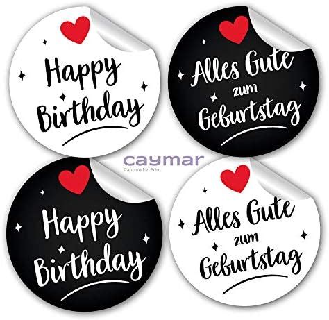 24 Happy Birthday Und Alles Gute Zum Geburtstag Aufkleber Sticker Aus