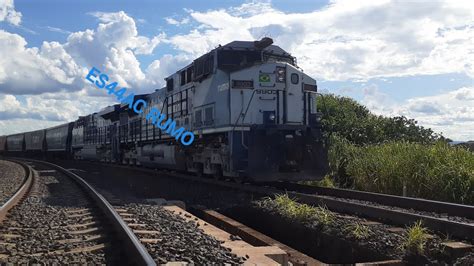 Trem A Es Aci Rumo Fase E Locomotiva Ac Da Rumo Lider No Km