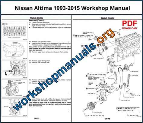 Nissan Altima 1993 2015 Workshop Repair Manual Download Pdf