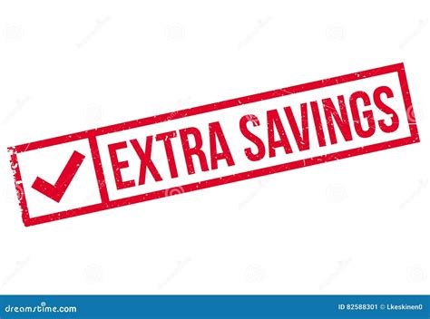Extra Savings Rubber Stamp Stock Vector Illustration Of Concept 82588301
