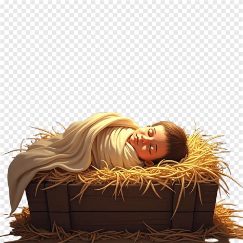 Jesus Na Manjedoura Desenho - Desenho PNG de Jesus na Manjedoura com Detalhes Delicados e Expressivos