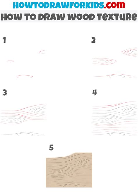 How To Draw Wood Texture Step By Step Easy Drawing Tutorial