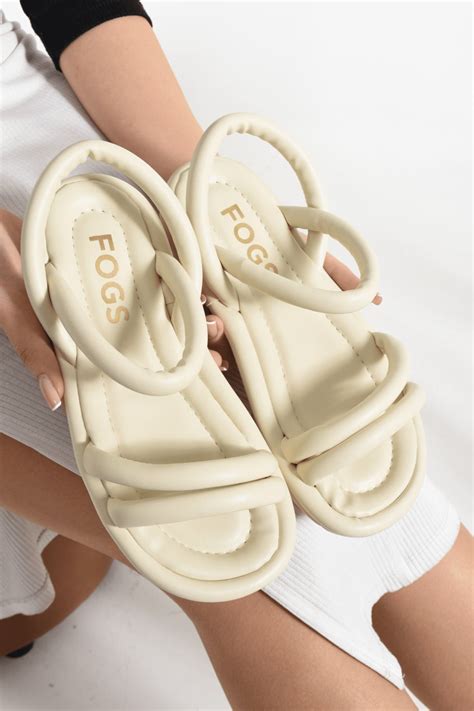 Fogs Ortapedik Kadın Nude Sandalet Rahat Kadın Sandalet Puff Sandalet Anatomik Kadin Sandalet