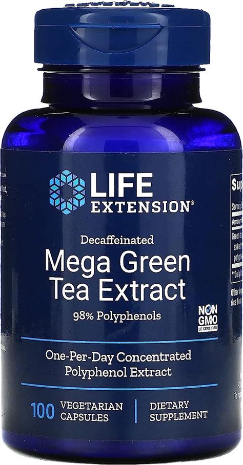 Amazon Life Extension Mega Green Tea Extract Decaffeinated 100