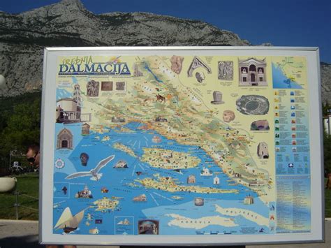 Karta över Regionen Bilder Makarska Makarska Rivieran Kroatien