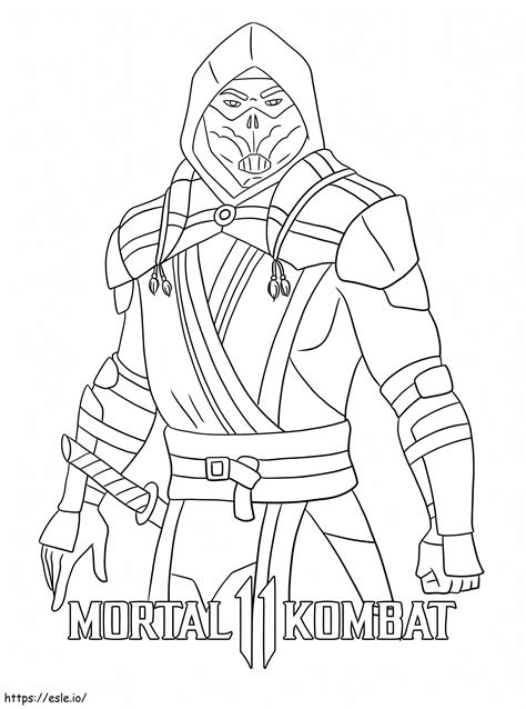 Scorpion Mortal Kombat 2 Coloring Page