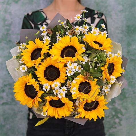 Купить подсолнухи в Москве | Интернет-магазин цветов dakotaflora.com