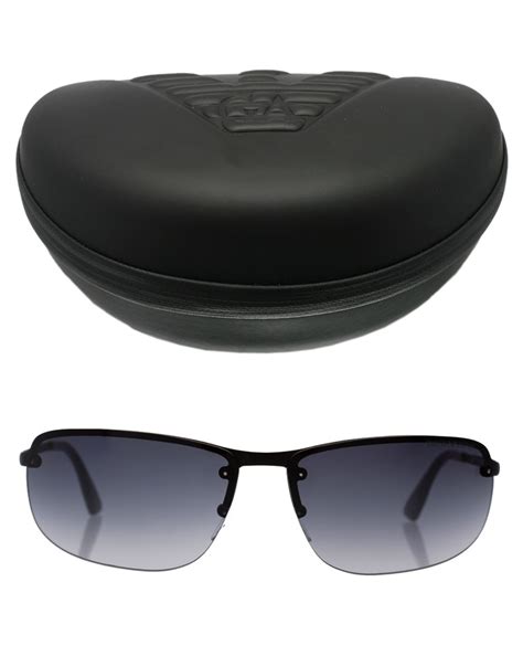 Emporio Armani Emporio Armani Classic Rimless Sunglasses In Black For Men Lyst