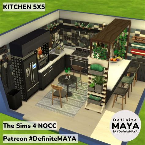 KITCHEN 5X5 DefiniteMAYA Sims House Sims House Design Sims House