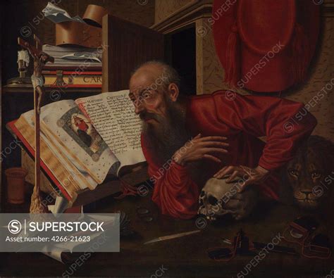 Saint Jerome In His Cell By Reymerswaele Marinus Claesz Van Ca 1490