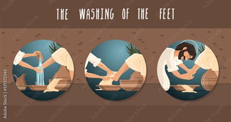 Jesus Christ washing the feet of his disciples. Maundy Thursday Stock ...