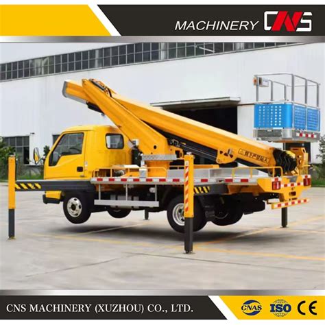 Hydraulic Truck Mounted Aerial Telescopic Access Ladders Bucket Truck