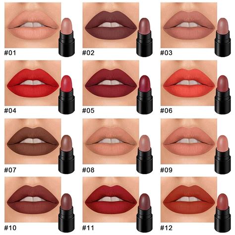 Pcs Capsule Pills Lipstick Mini Matte Lipstick Set Dark Brown Red Nude Lipstick Samples