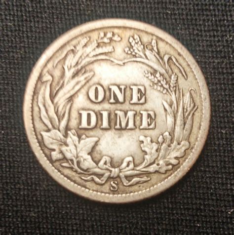 Mg Estados Unidos S Dime Barber Moneda De Plata Vf