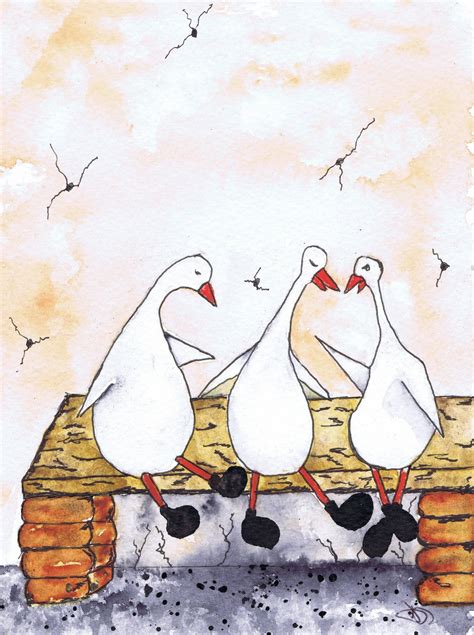 THREE DUCKS D311 ORIGINAL Watercolour Painting Signed Ltd Ed - Etsy