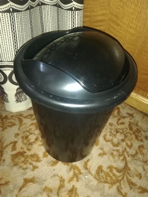 Ведро для мусора с крышкой-вертушкой Uniplast 12 л пластик черное ...