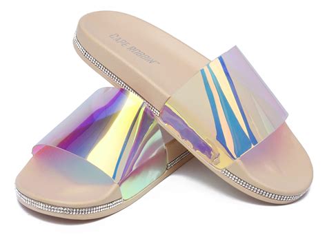 Cape Robbin Malaga Nude Clear Flip Flop Slide Sandals Open Toe Slip On Mules Nude Walmart