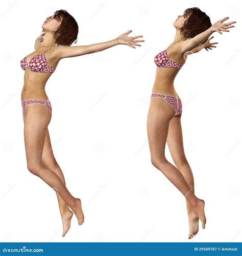 Mujer D En Bikini Rojo Stock De Ilustraci N Ilustraci N De Piel