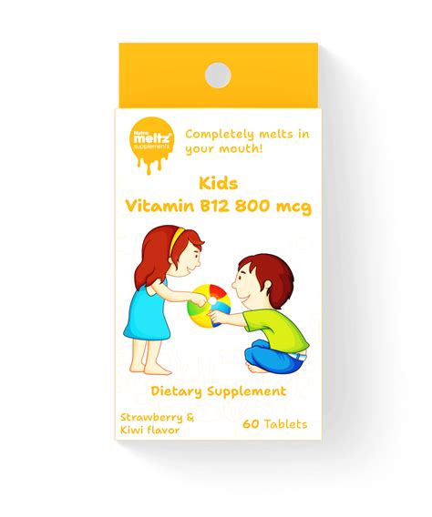 Kids Vitamin B12 800 mcg Quick Dissolving Tablets - Nutrameltz