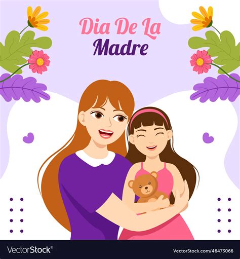 Feliz Dia De La Madre Social Media Background Vector Image