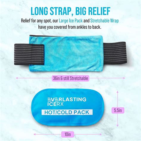 Adjustable Hot Cold Gel Ice Pack Wrap 4 Pack For Injuries Flexible Therapy Solution For