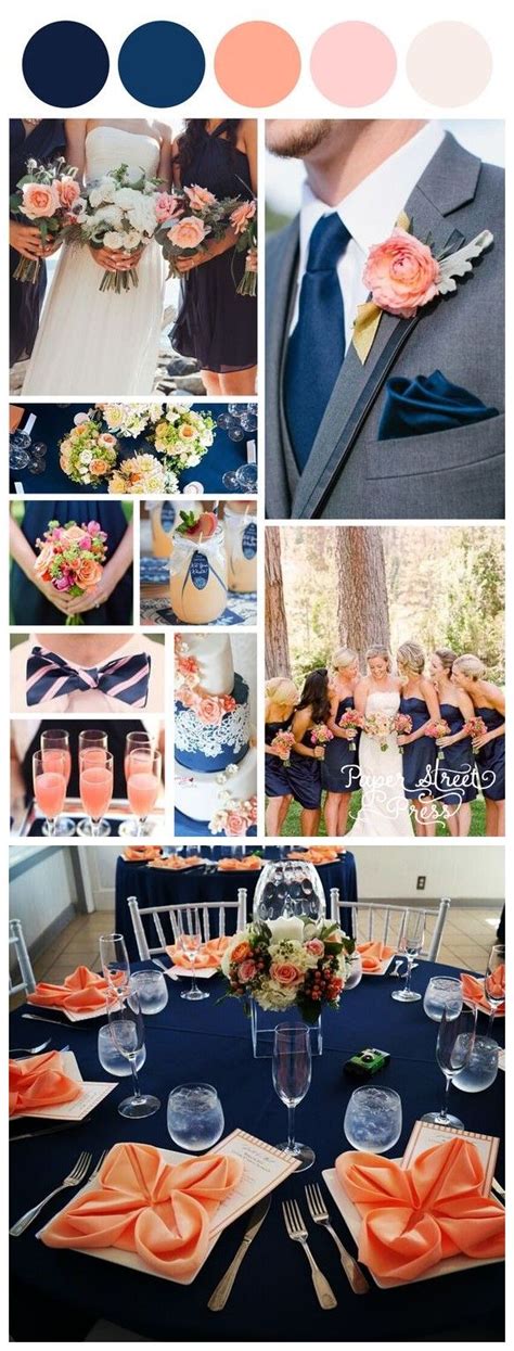 Wedding Ideas Peach And Navy Blue Inspired Wedding Ideas See