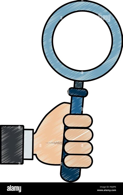 Hand Holding Magnifying Glass Vector Illustration Graphic Design Stock Vector Image And Art Alamy