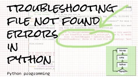 Troubleshooting FileNotFoundError Errno 2 No Such File Or Directory