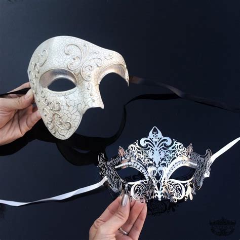 Couples Masquerade Mask His And Hers Luxury Phantom Masquerade Masks