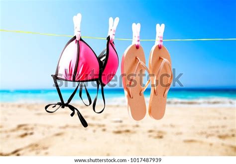Summer Background Sea Beach Sexy Bikini Stock Photo Shutterstock