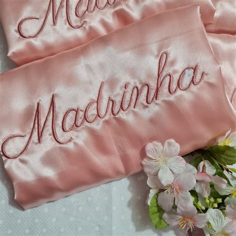 16 Robe Bordado Noiva Madrinha Hobby Roupao Nude Rose Gold Elo7