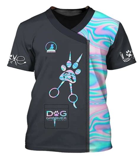 Camisa De Uniforme Groomers Bienvenidos A Pink Poodle