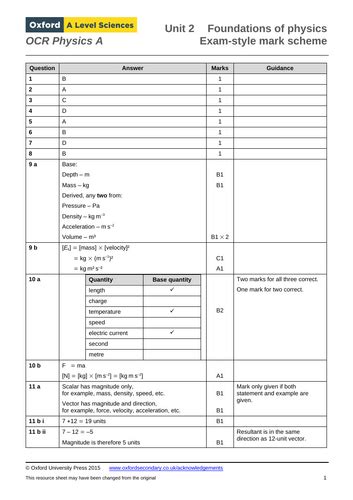 A-Level Physics OCR A: Chapter 2 - Complete | Teaching Resources