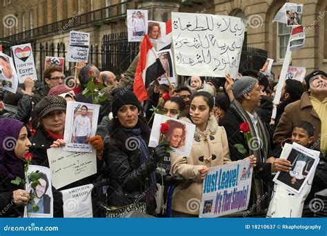 Anti Mubarak Demonstration London Editorial Photography Image Of